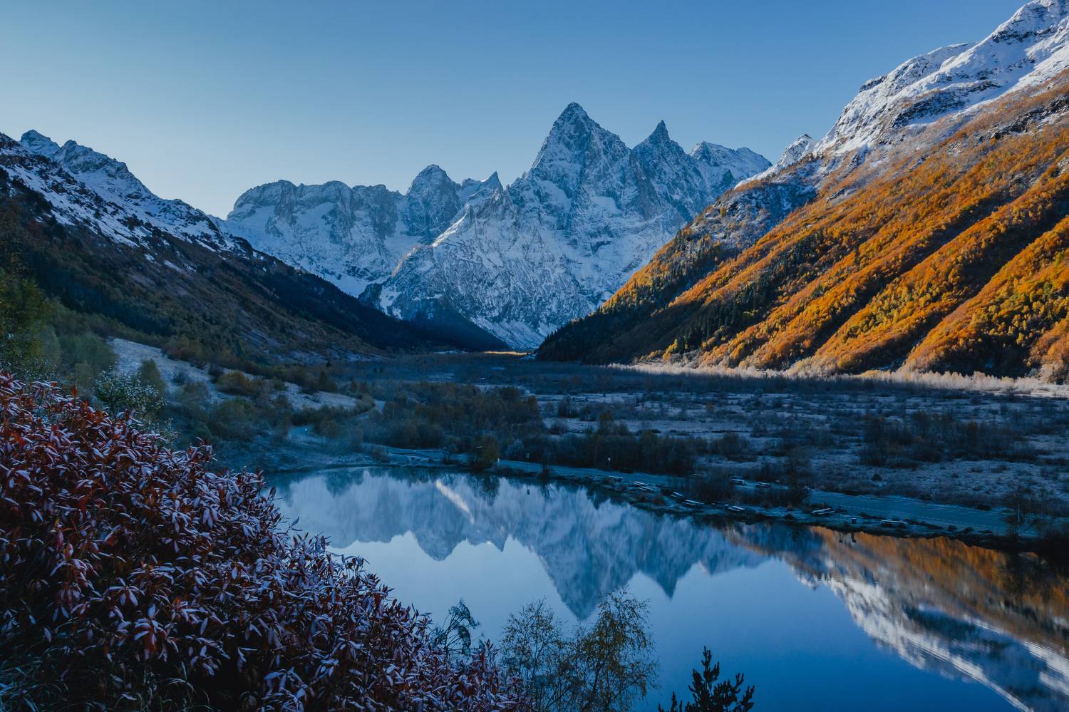 карачаево черкесия, домбай, тебердинский заповедник, туманлы кель, озеро, горы, осень, кчр, Шишкалов Константин