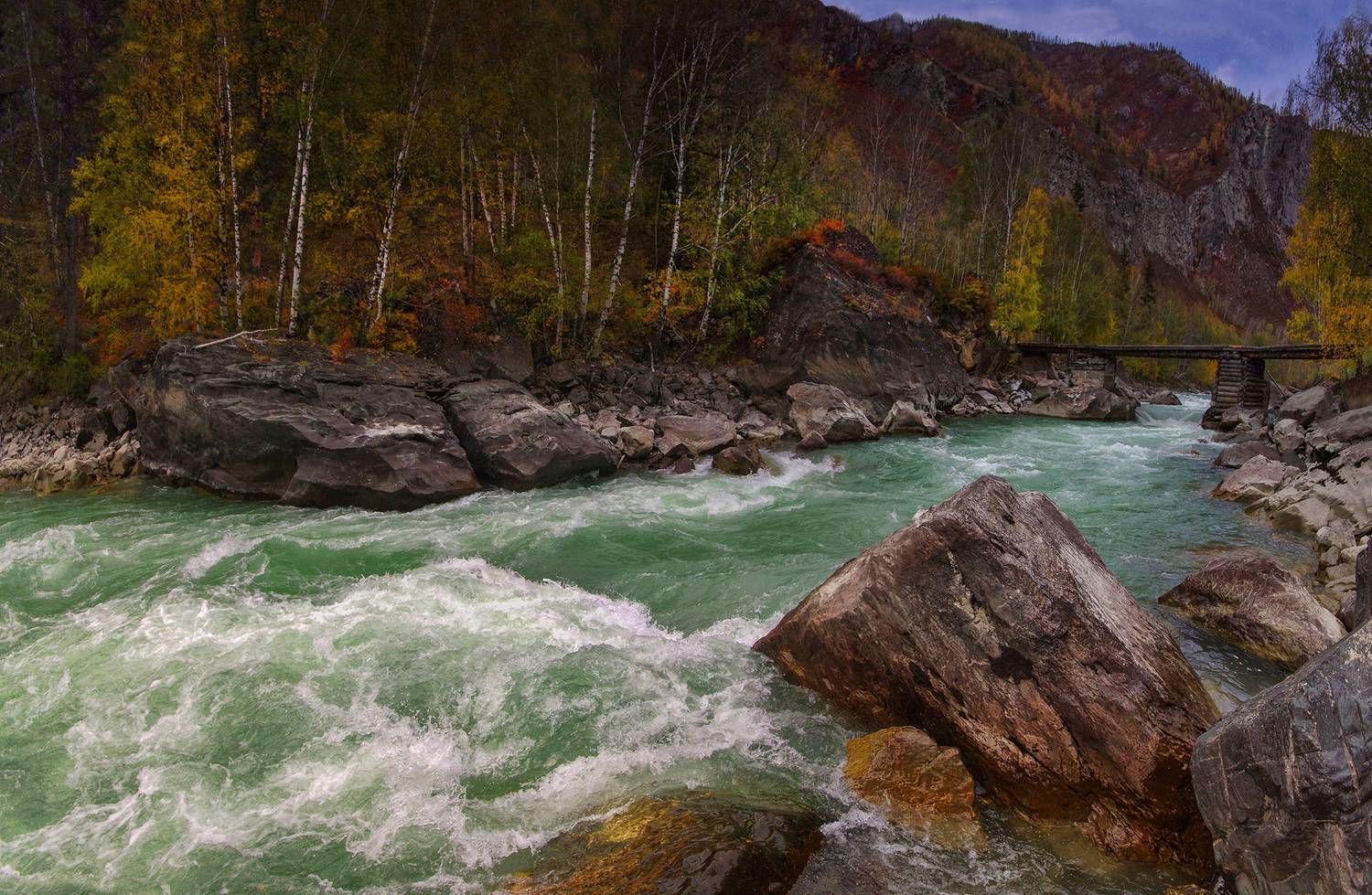 алтай, река, чуя, порог, бегемот, осень, вода, Чичкин Валерий