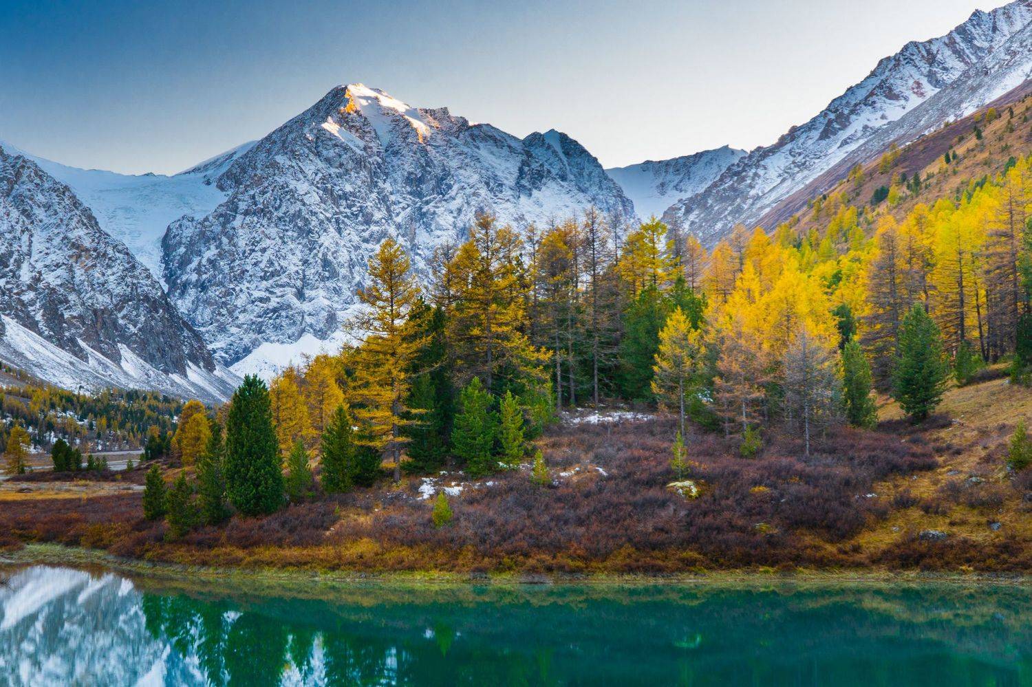 алтай, сибирь, россия, горы, ледник, актру, осень, пейзаж, Andrey Politov