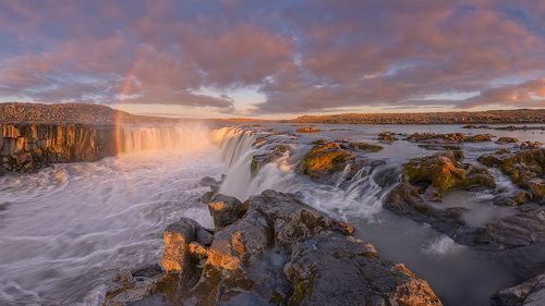 Закат на  Selfoss...