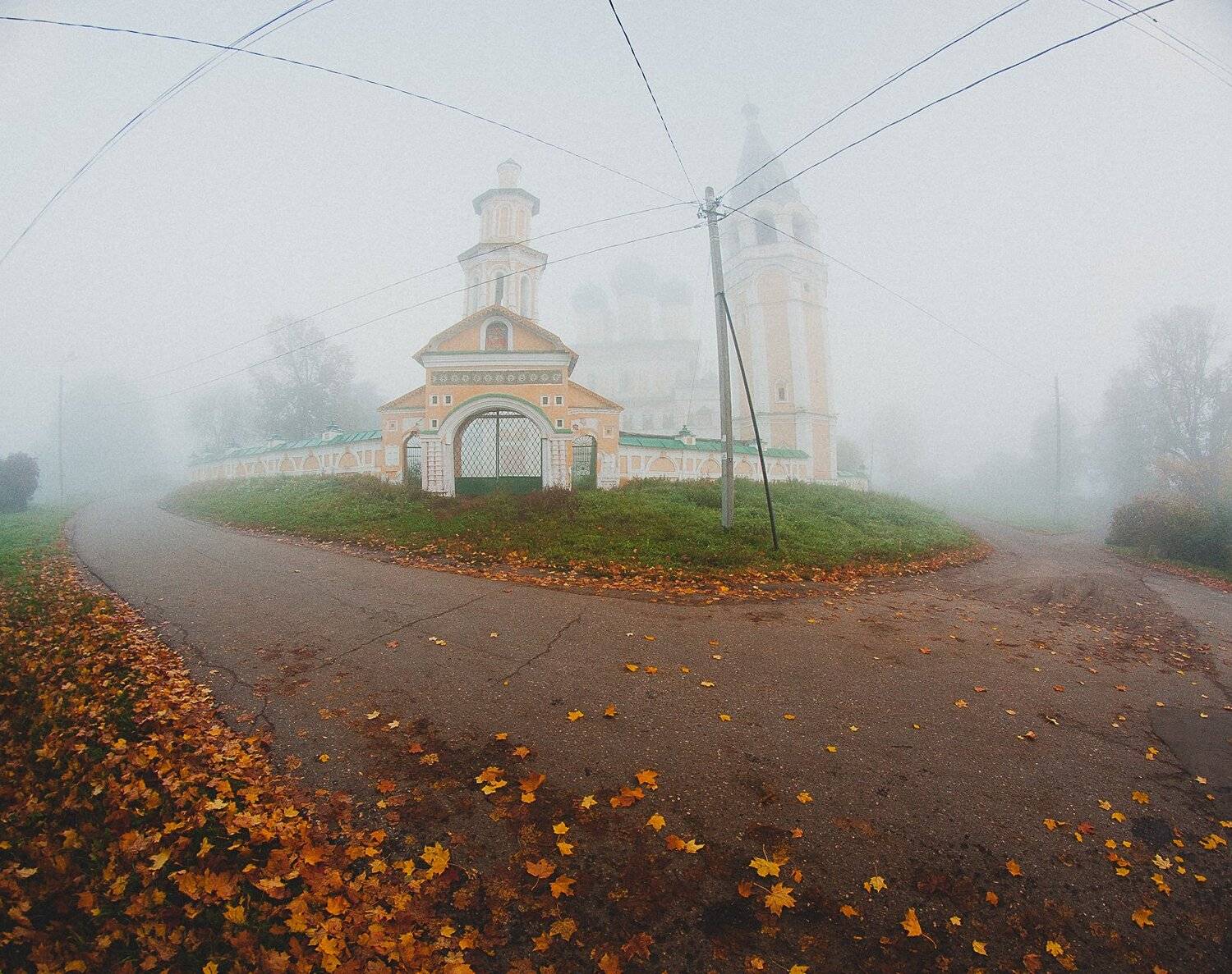 Пейзаж, Собор, Туман, Тутаев, Воронин Вова