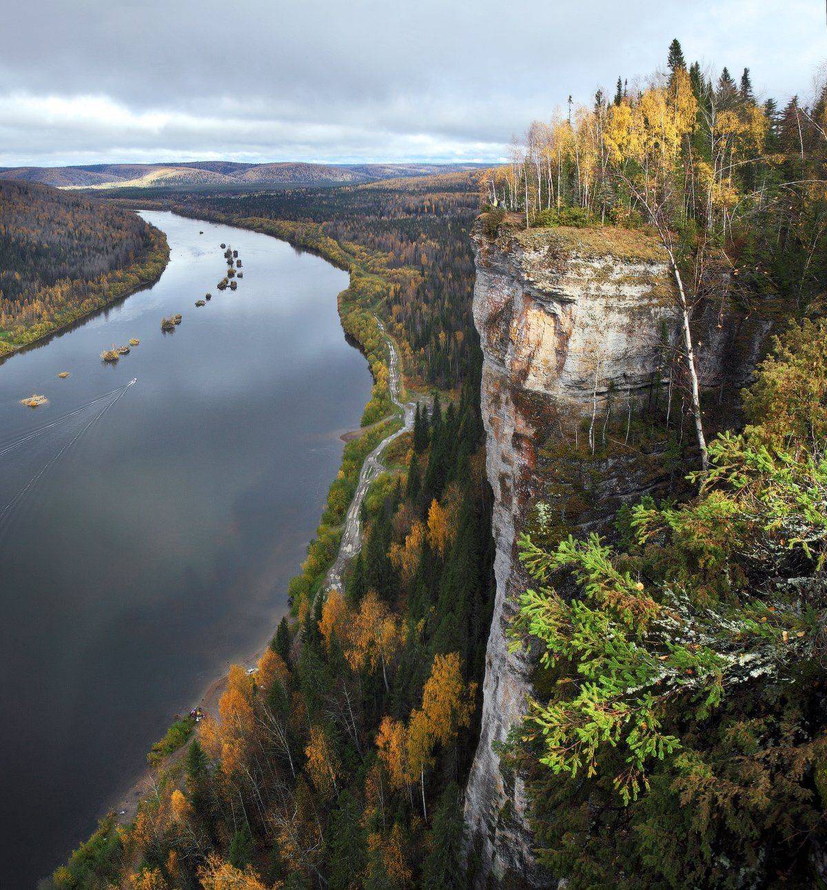 Ветлан, Вишера, Осень, Пейзаж, Природа, Река, Скала, Урал, Сергей Макурин