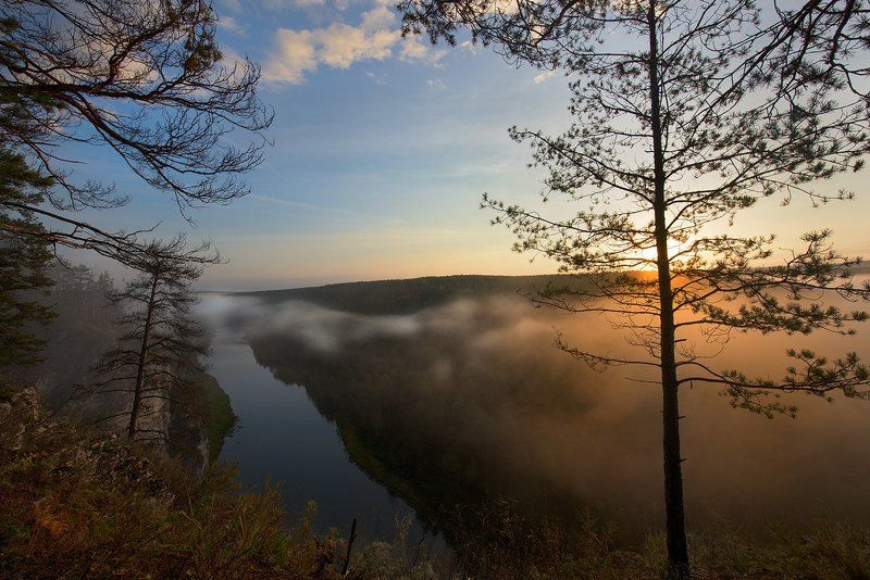 рассвет на реке Ай фото превью