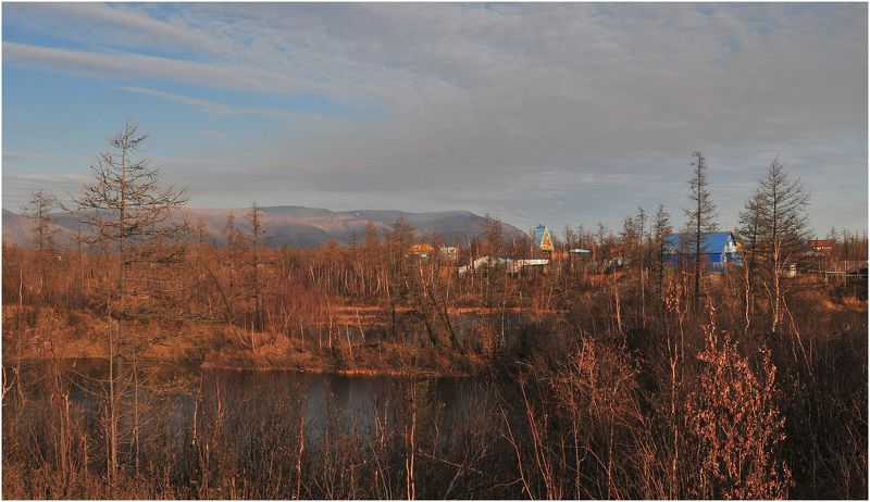 Пейзаж с домами фото превью