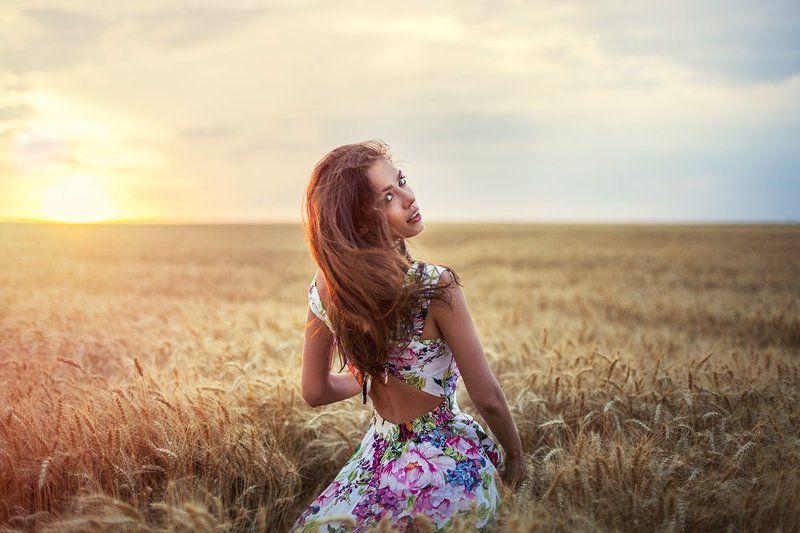 portraite girl woman harwest markavgust sunset *** фото превью