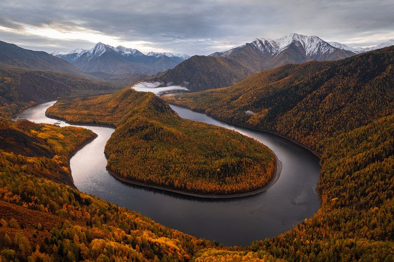 тува, тыва, энисай, сибирь, енисей, пейзаж, красиво, осень, горы Энесай фото превью