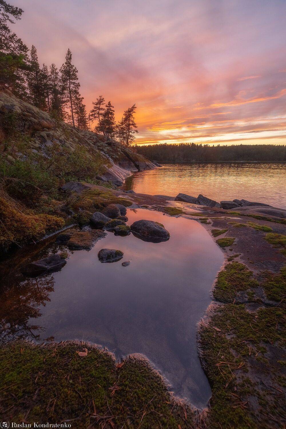 ладожские шхеры, закат, ладога, ладожское озеро, Кондратенко Руслан