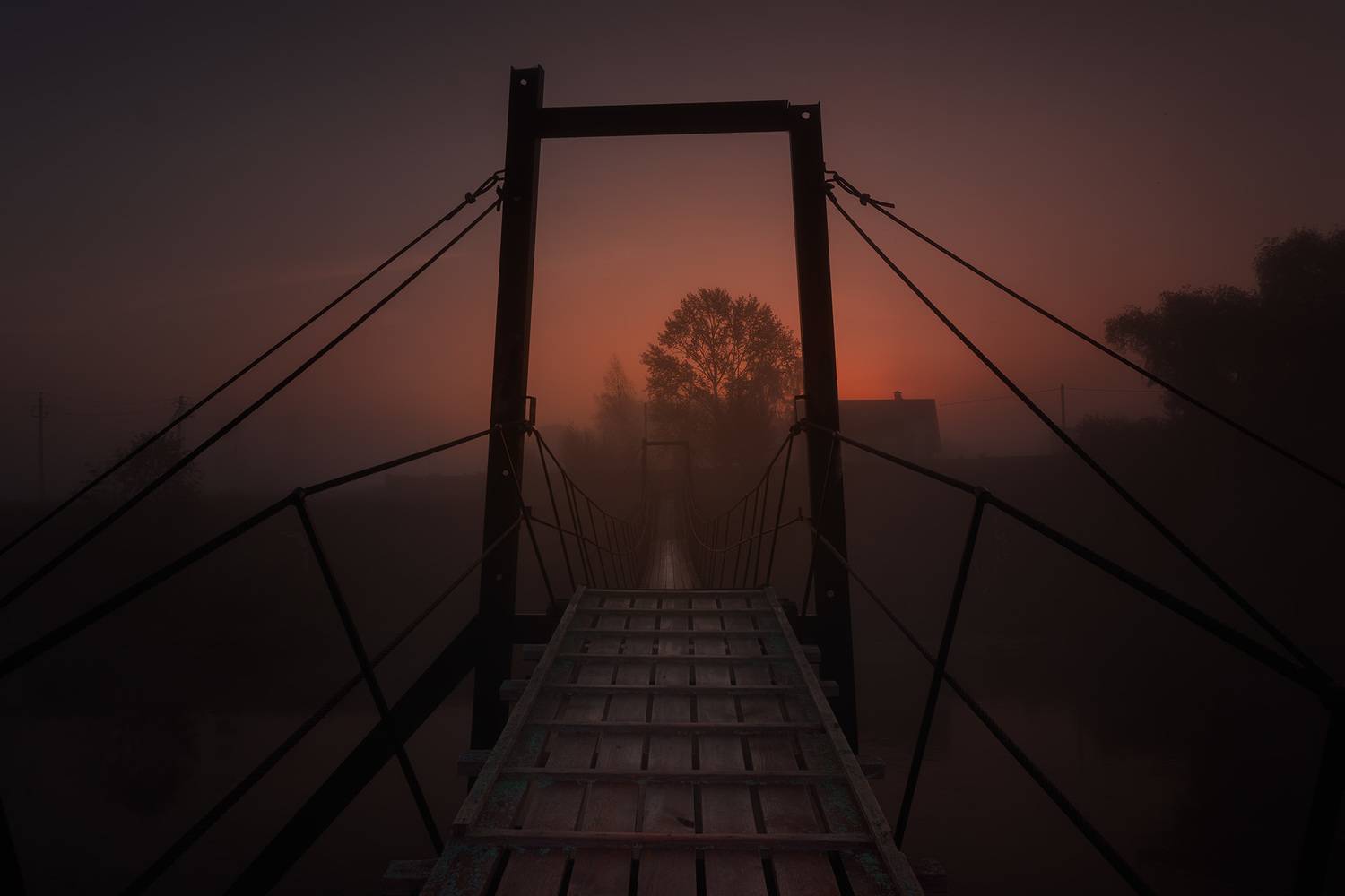 #утро #восход #игумново #подвесноймост #поездки #подмосковье, Юрий Руднев