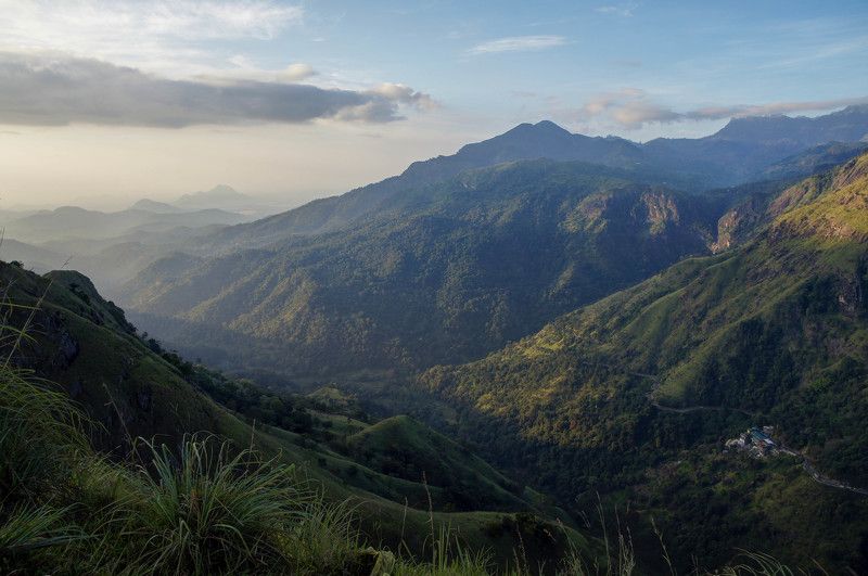 рассвет горы пейзаж шри-ланка элла  Рассвет в горах Шри-Ланки фото превью