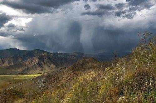 На перевале дождь