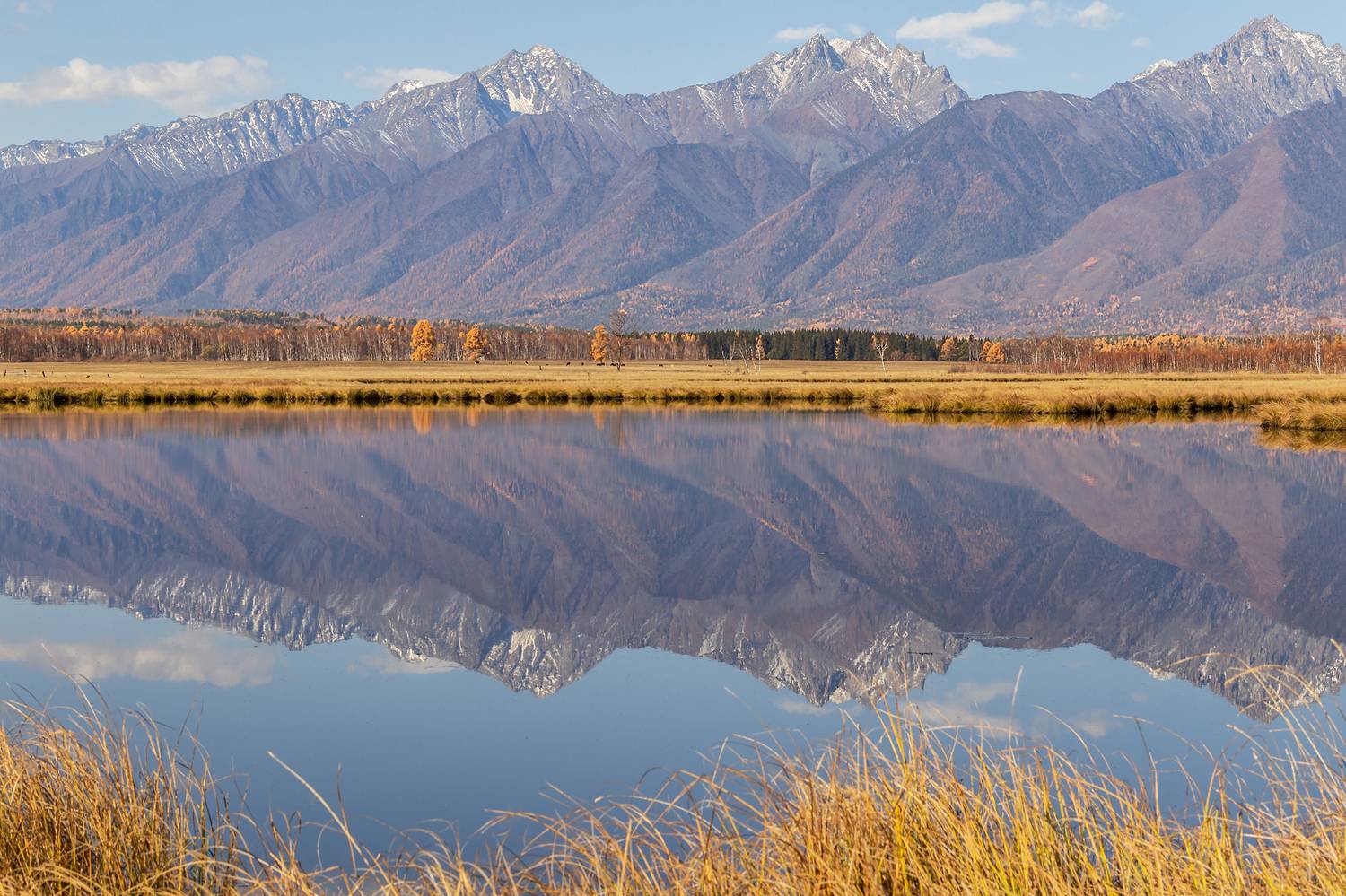 осень, отражение, озеро, тункинская долина, бурятия, Koledova Irina