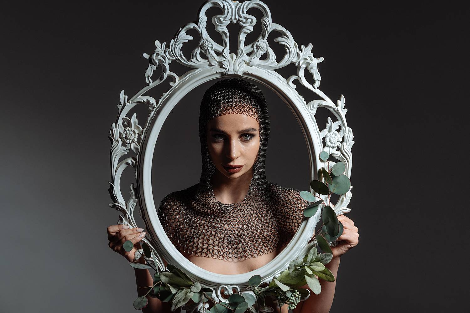 девушка, портрет, милая, cute, portrait, кольчуга, Тимофей Смирнов