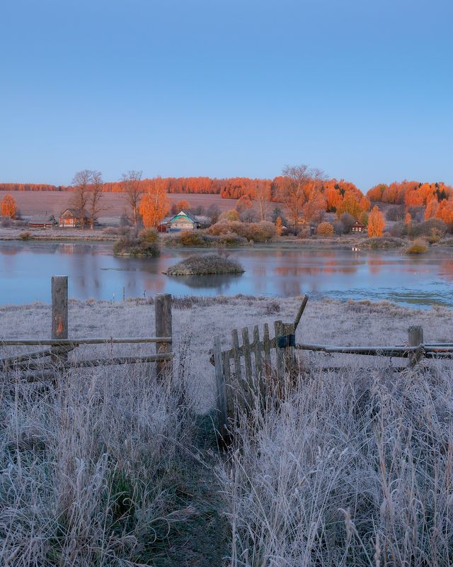 октябрь утро верхосунье Октябрьские утренние заморозки фото превью