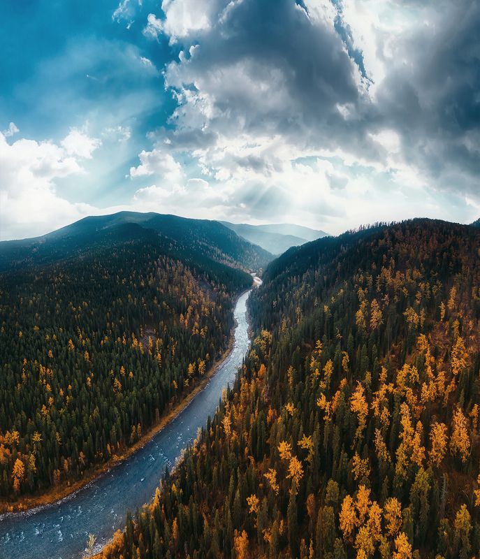 Сибирь, хакасия, осень, река, кантегир, Siberia, river, autumn Cибирская Река фото превью