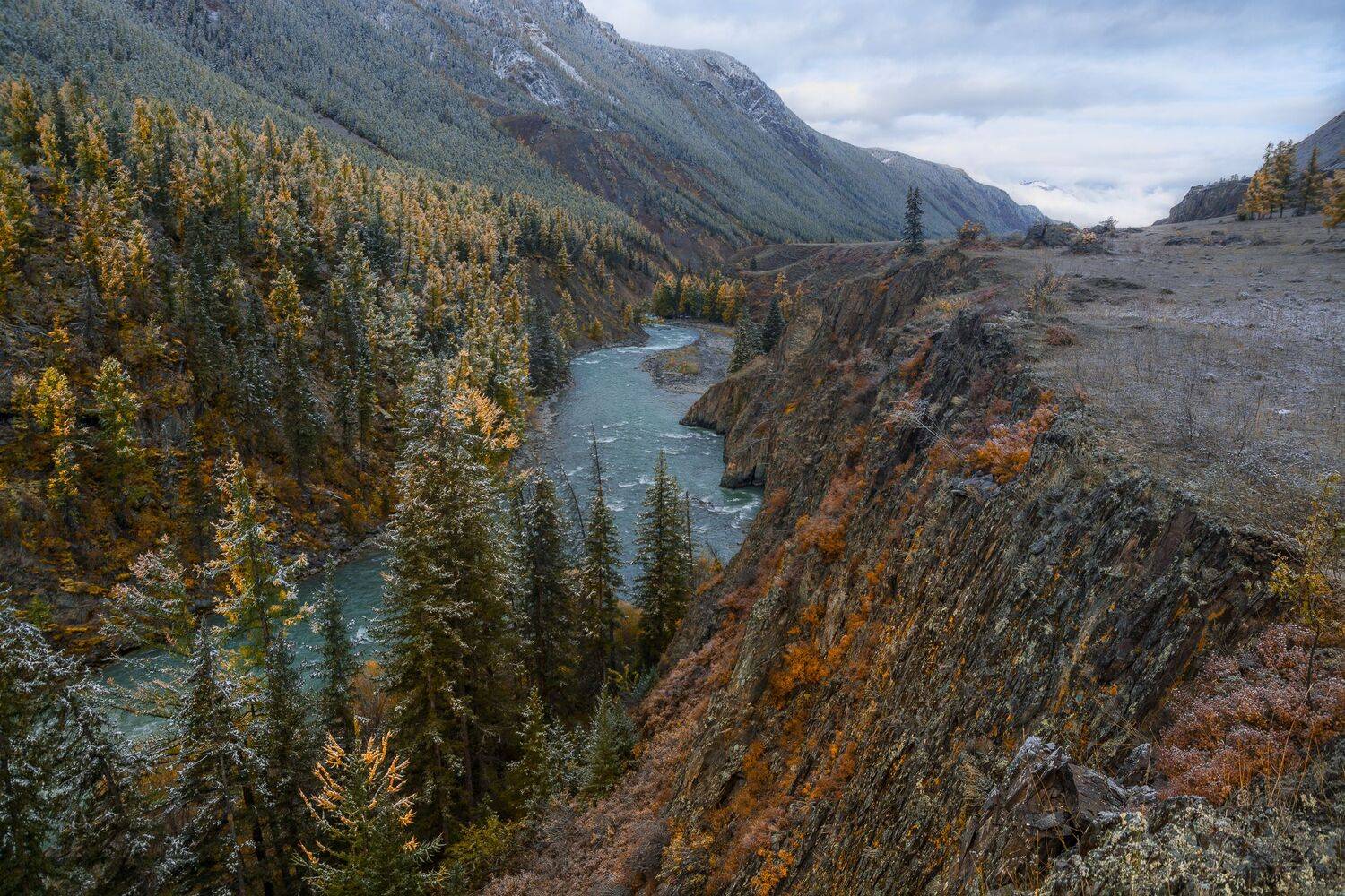 россия, горный алтай, река чуя, осень,утро, Андрей Поляков