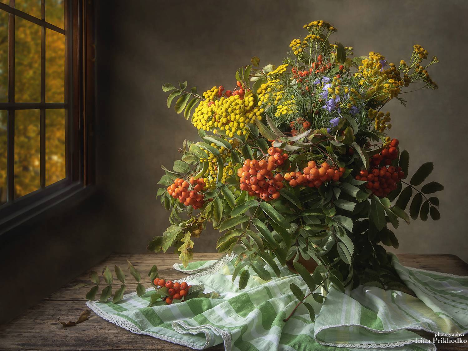 натюрморт, осень, осенний букет, деревенский стиль, Приходько Ирина