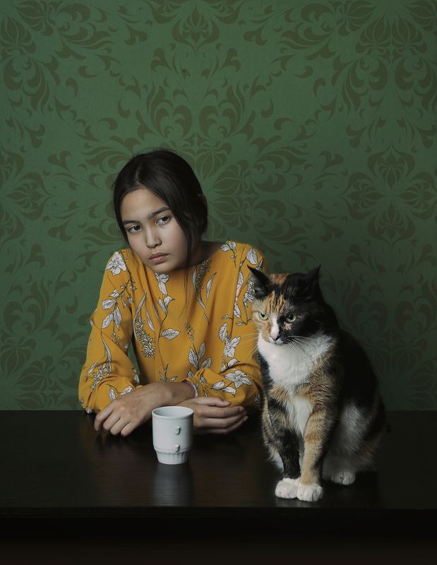 кошка, разбитая чашка, девочка Когда твоя кошка больна фото превью