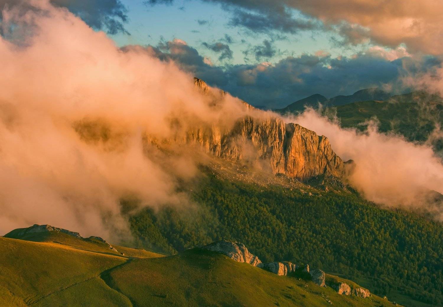 осень, ачешбок, 2015, закат, сентябрь, ФЁДОР