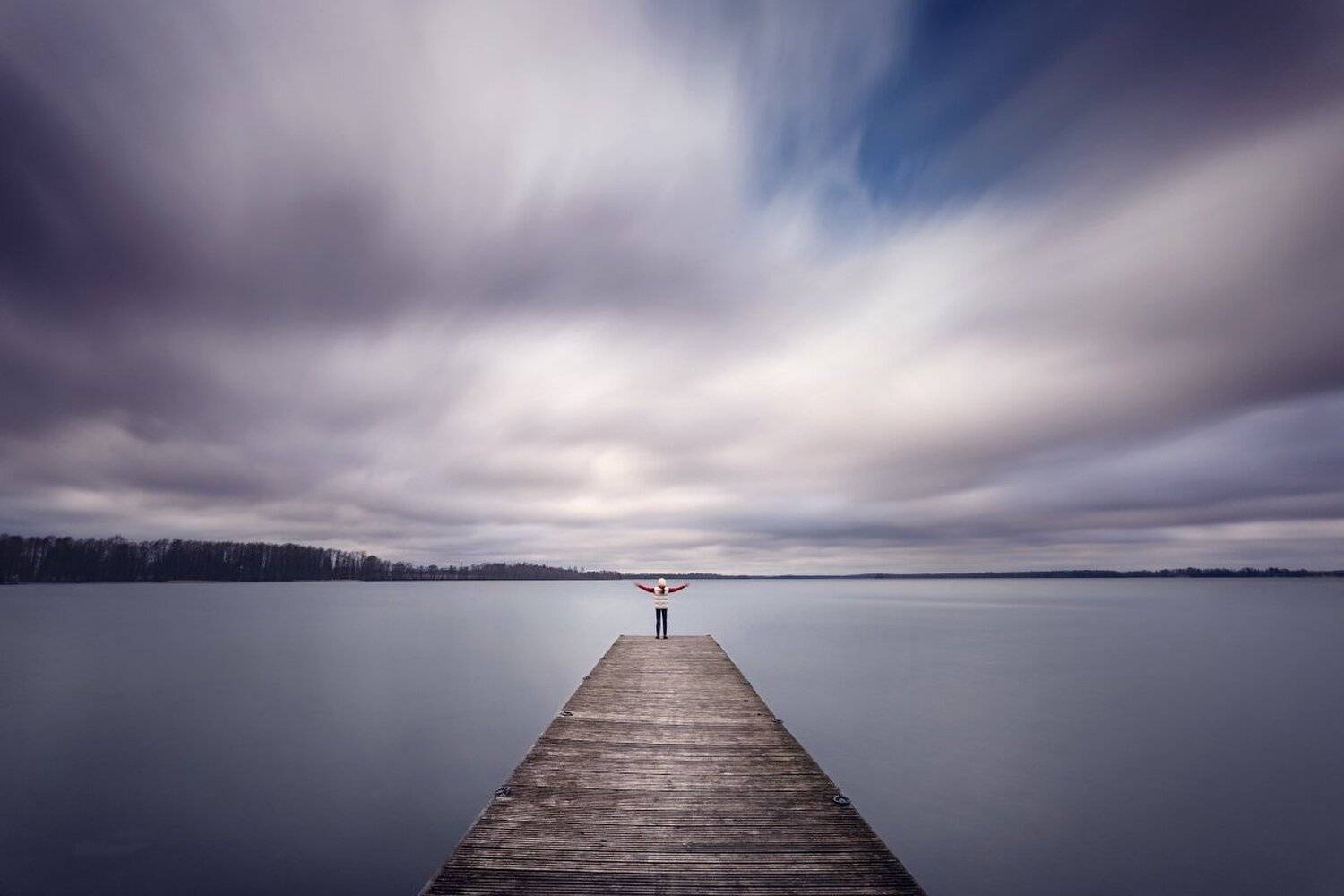 озеро, пирс, человек, эстония, саадьярв, Евгений Матюшенков