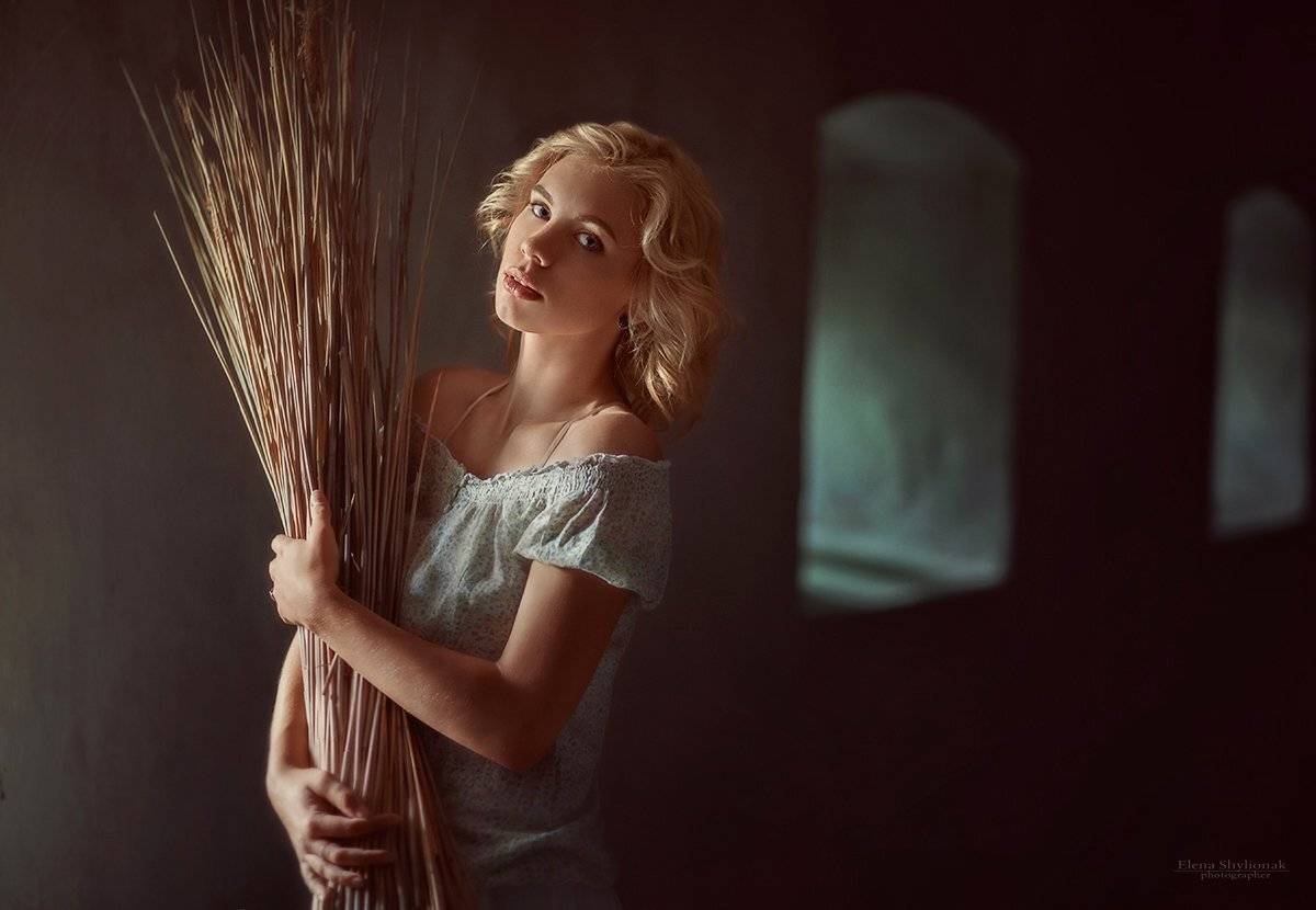 Девушка, свет, камыш, ретро, Шиленок Елена