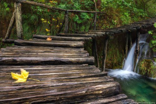 Хорватия. Плитвицкие озера. Дорога к водопаду.