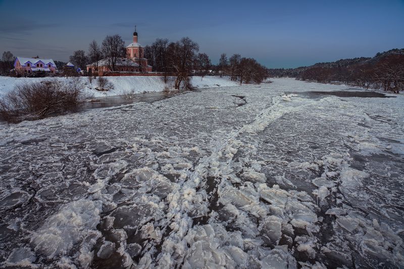 васильевское, подмосковье, москва-река Вечер в начале декабря фото превью