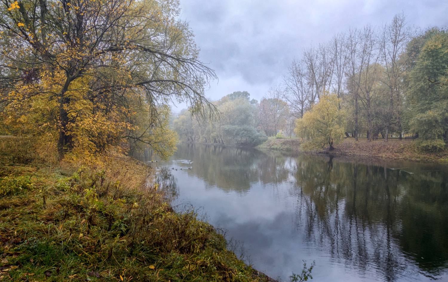москва, осень, туман, Виктор Климкин