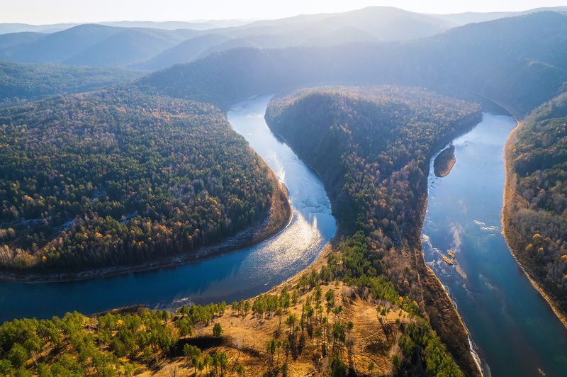 Манская петля. Река Мана, Красноярск фото превью