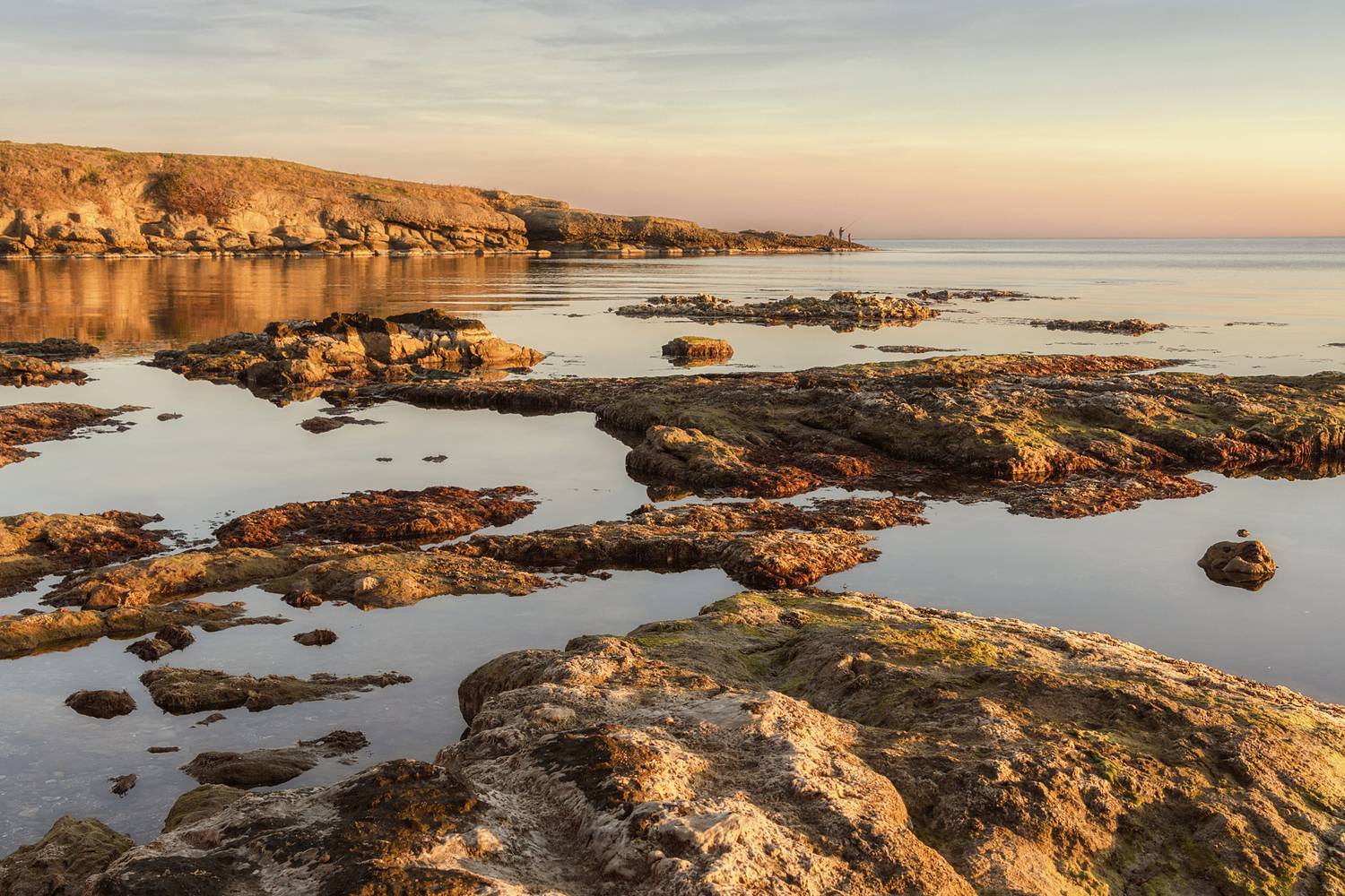 осень, утро, скалы, черное, море, вода, Вера Ра