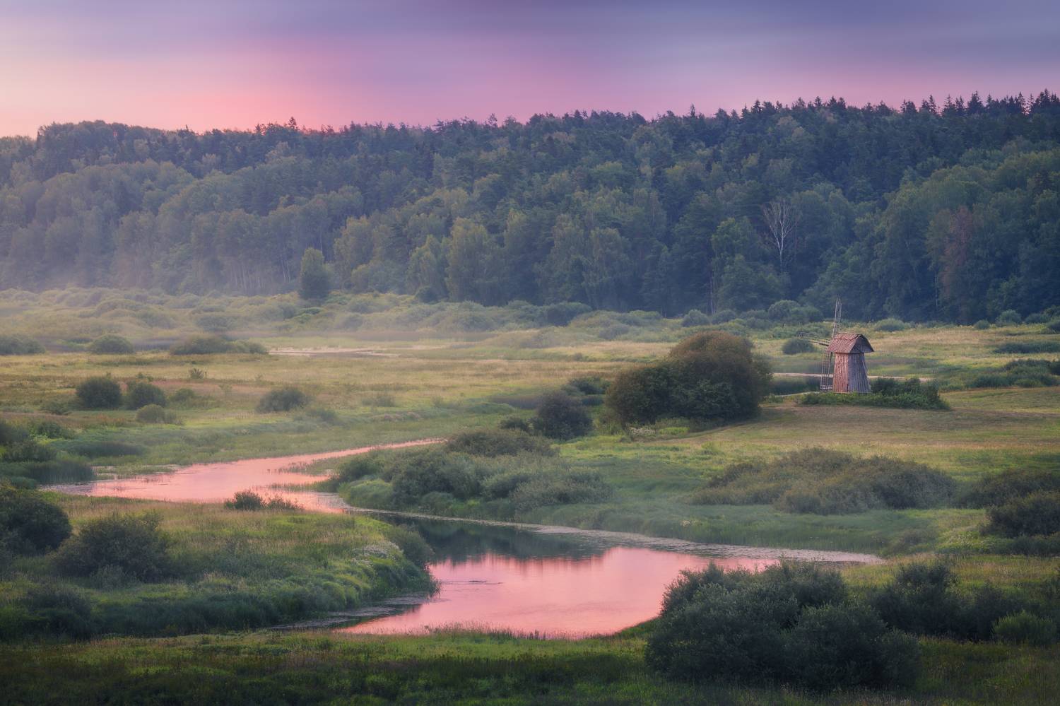пейзаж, рассвет, пушкинские горы, Андрей