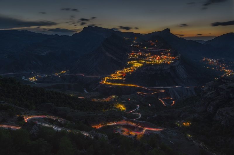 дагестан, гуниб, точка айвазовского, сумерки Вечерний Гуниб фото превью