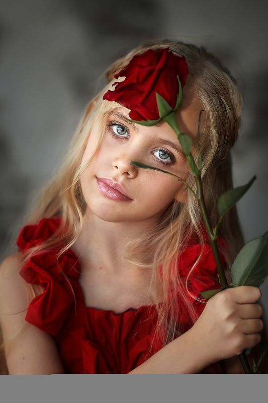 портрет, детский портрет модель, девочка Анастасия фото превью