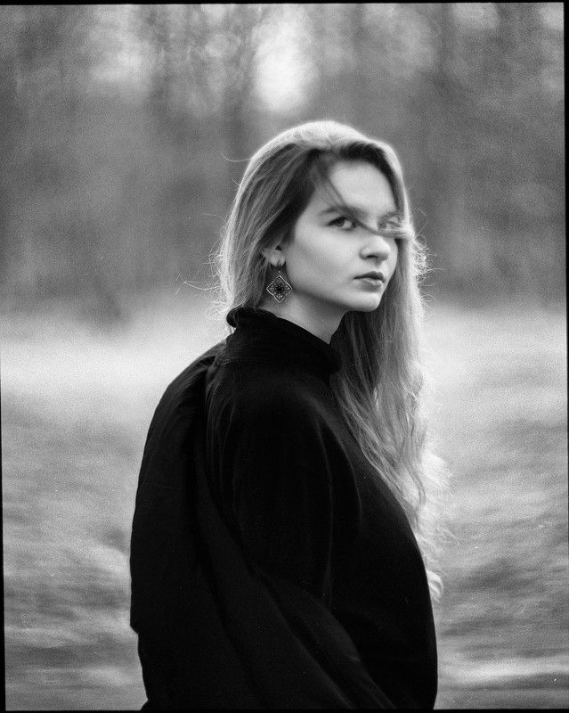 портрет, женский портрет, женская красота, девушка, чб, чернобелое, гламур, модель, model, glamur, portrait, bw, black and white Альбина фото превью