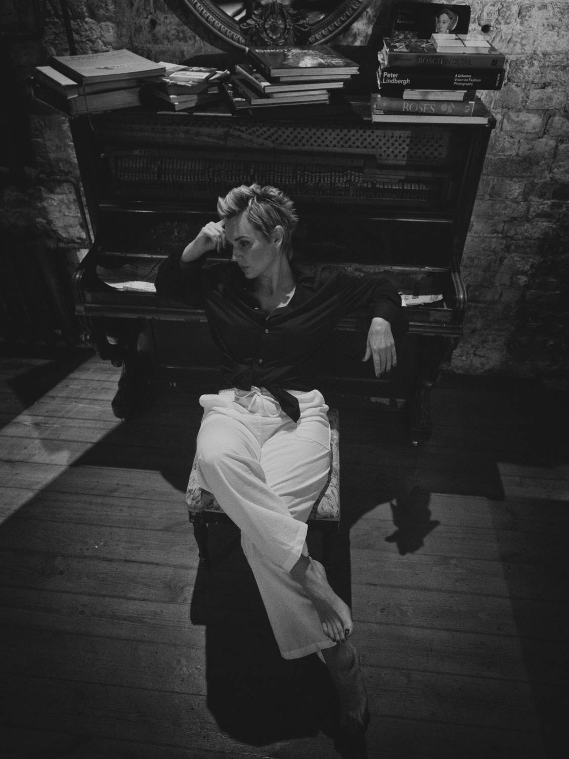 Monochrome, Black and white, Russia, Moscow, Studio, Portrait, Elena Beregatnova