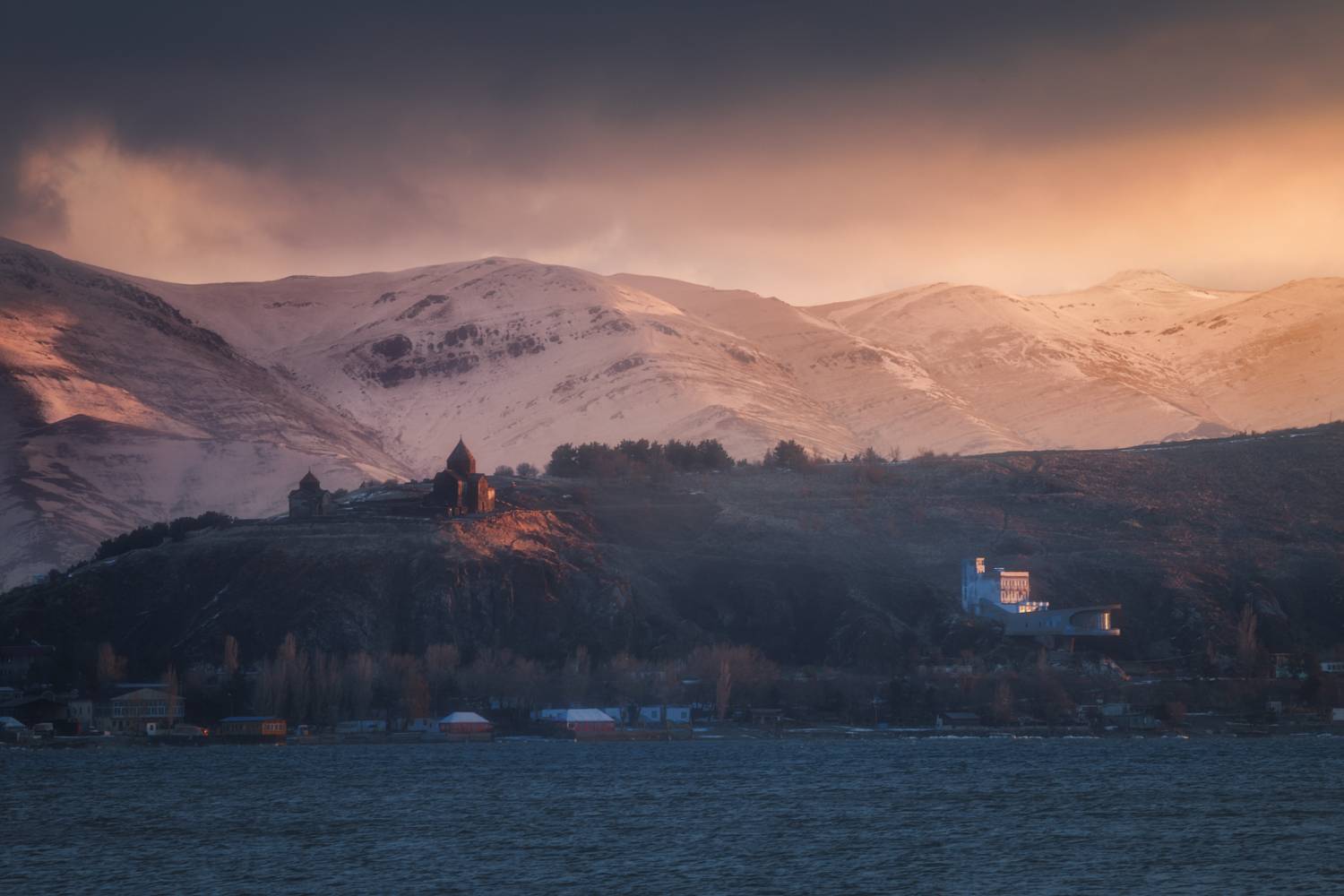  Армения озеро Севан Севанаванк рассвет утро монастырь, Шишкин Дмитрий