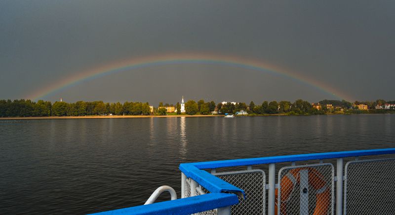 Радуга в небе Ярославля. фото превью