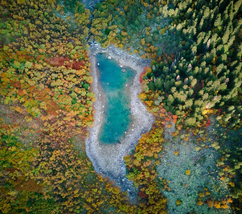 россия, кавказ, осень, озеро, краски, горы Краски Домбая фото превью