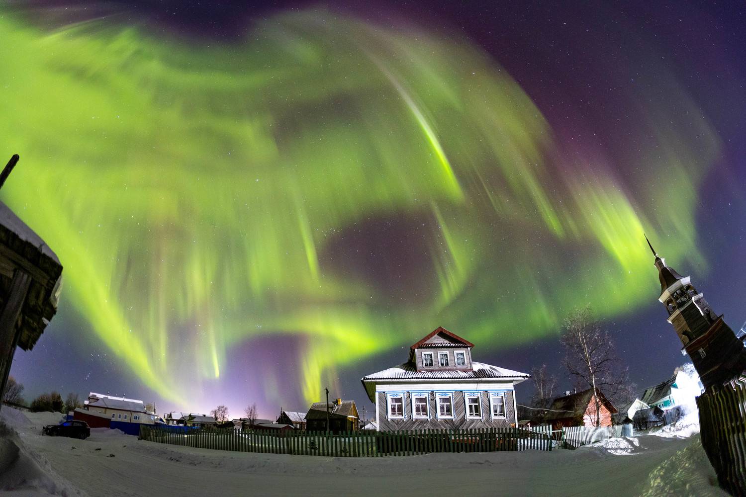 ночь, аврора, северное сияние, архангельск, арктика, nightlight, polarlight, aurora, arctic, arkhangelsk, Илья Тильман