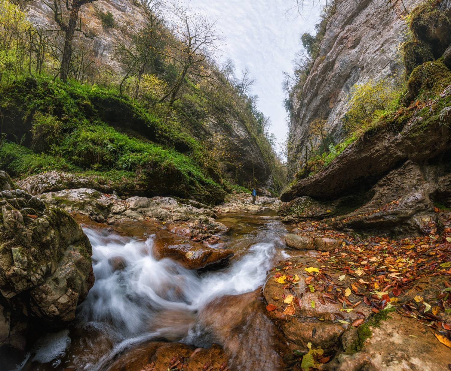 западный кавказ, гуамка, каньон, сухая балка, осень, Мысливцев Николай