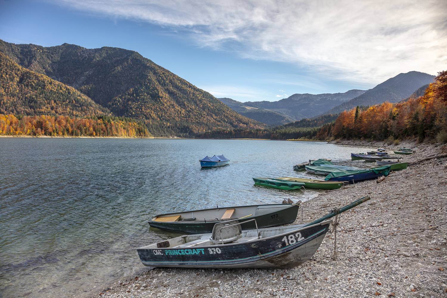 faller-klamm-br&uuml;cke, izara, germany, boat, lake, mountains,  Gregor
