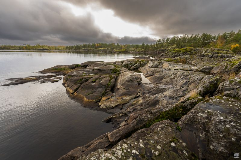 Ладога шхеры озеро  Начало осени фото превью