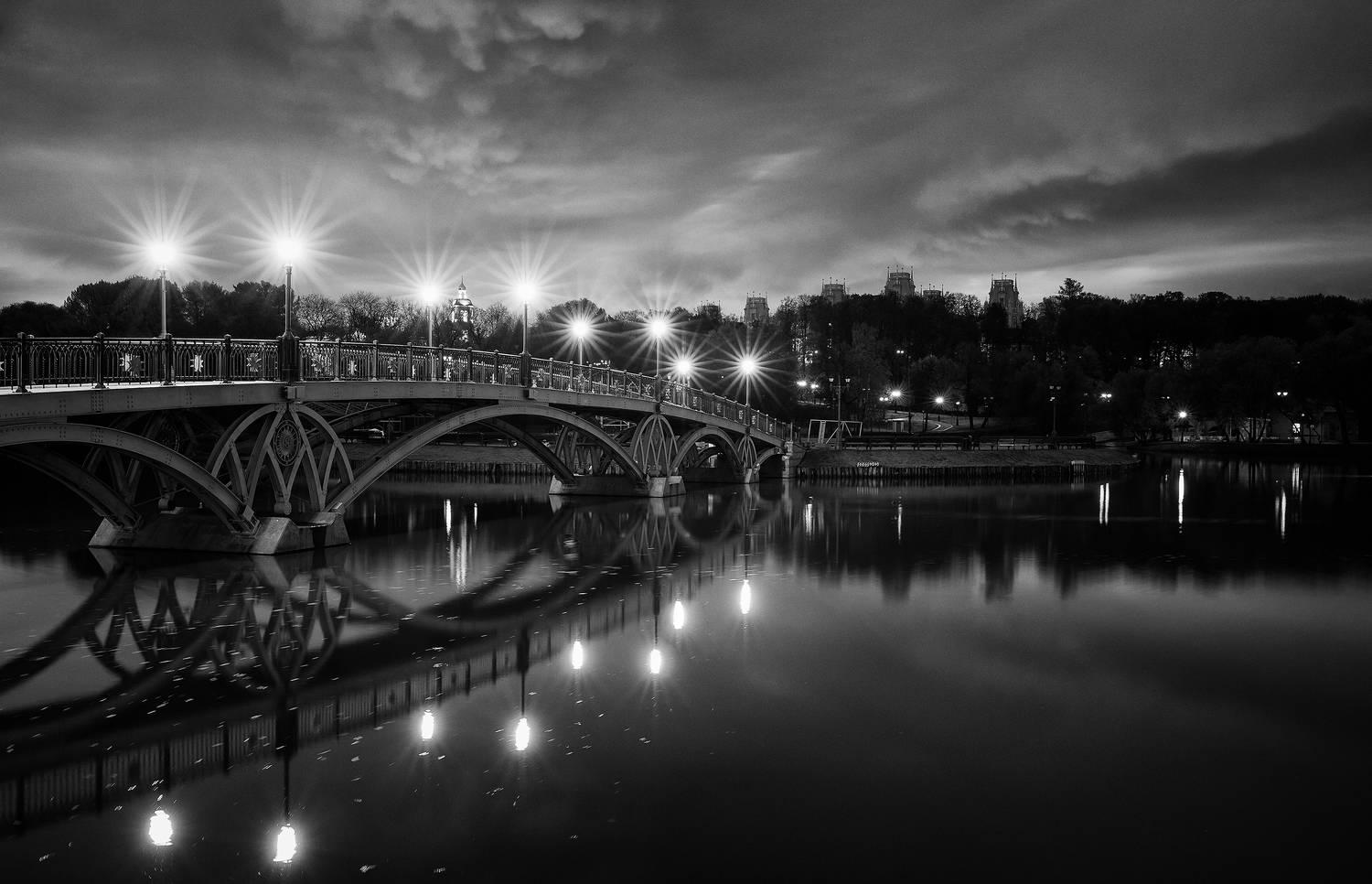 царицыно, мост, ч/б, Алексей Назаров