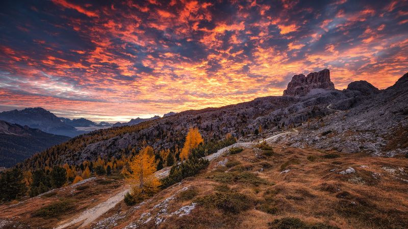 sunrise, Dolomites Monte Averau  фото превью