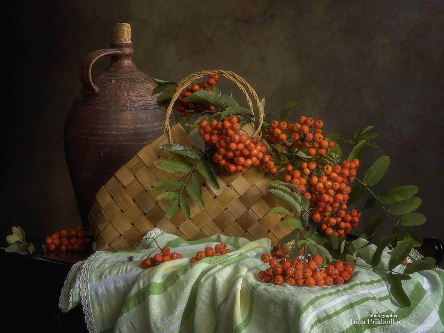 натюрморт, осень, рябина, Приходько Ирина