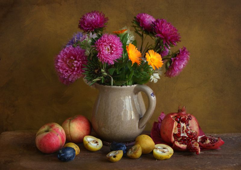 С астрами фото превью