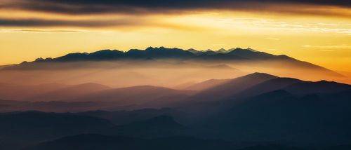 Mountains in the morning light...