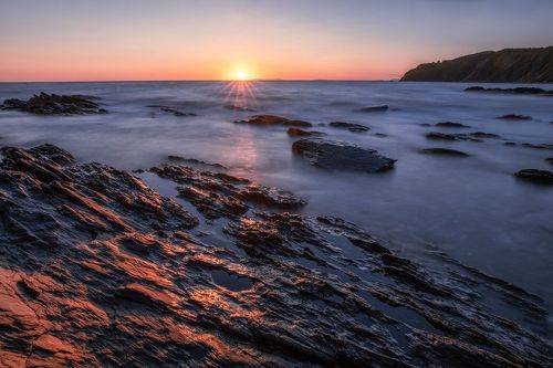 Японское море, закат на Черных камнях