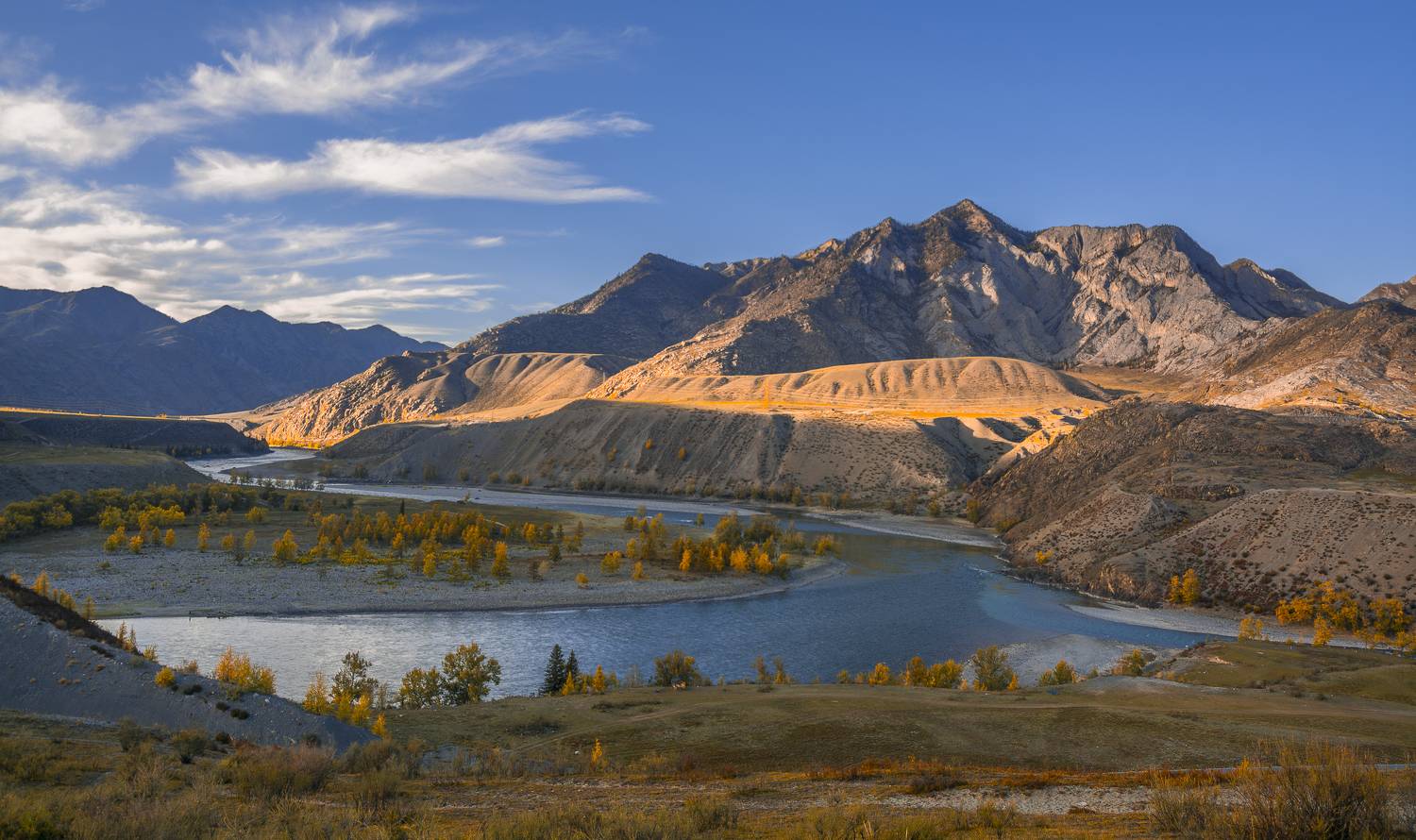 россия, горный алтай,осень,вечер, Андрей Поляков