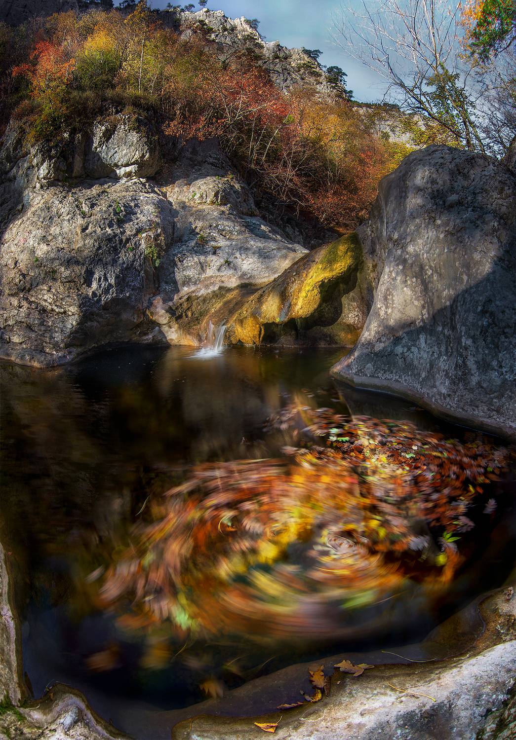 каньон, крым, река, лес, пейзаж, природа, осень, листья, горы, Макс Яковенко