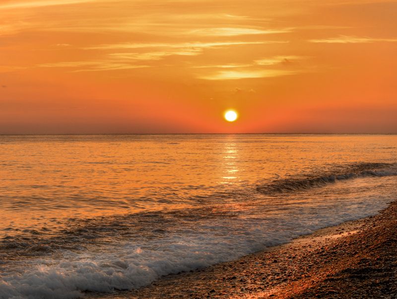 Закат на Черном море. фото превью